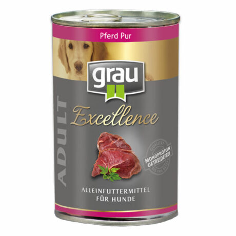grau | Adult Pferd Pur | Excellence | 12 x 400 g