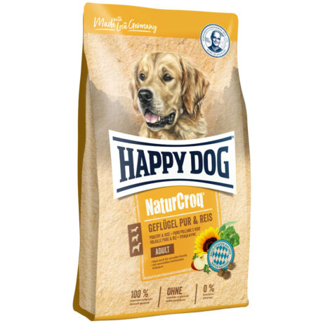 Happy Dog | Geflügel pur & Reis | NaturCroq | 15 kg