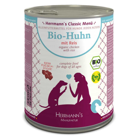 Herrmann's | Bio-Huhn mit Reis | Classic | 12 x 800 g