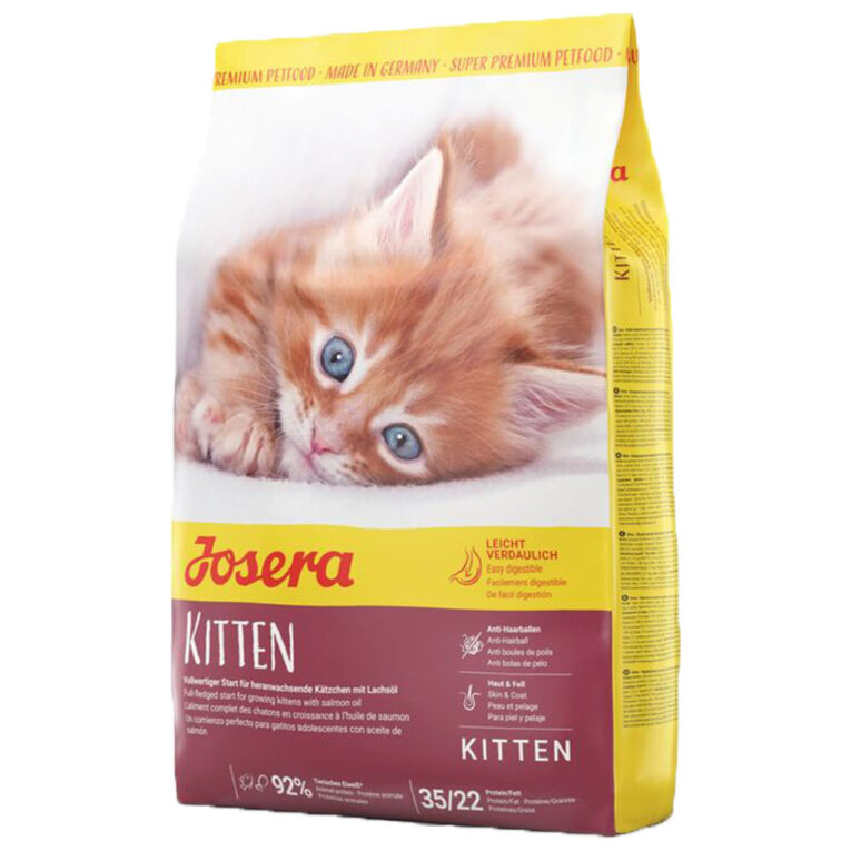 Josera – Trockenfutter – Kitten Josera Kitten ist ein schmackhaftes Trockenfutter für heranwachsende Kitten bis zum ersten Lebensjahr sowie für tragende und säugende Katzen Mütter. Es liefert viel Energie und wertvolle Proteine