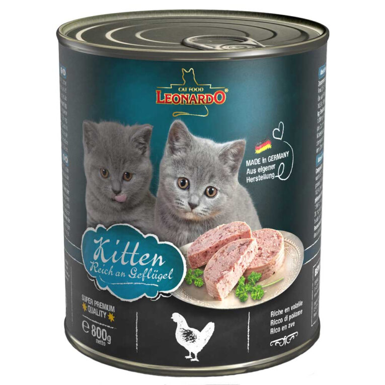 Leonardo - Nassfutter - Kitten Herzhaftes Hühnchenfleisch und leckeres Rindfleisch
