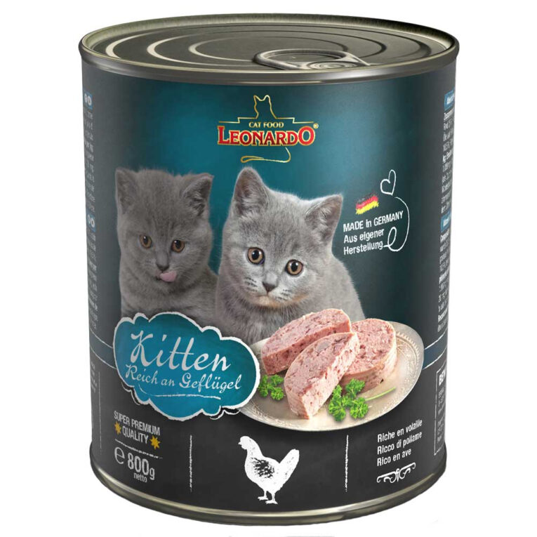 Leonardo - Nassfutter - Kitten Herzhaftes Hühnchenfleisch und leckeres Rindfleisch