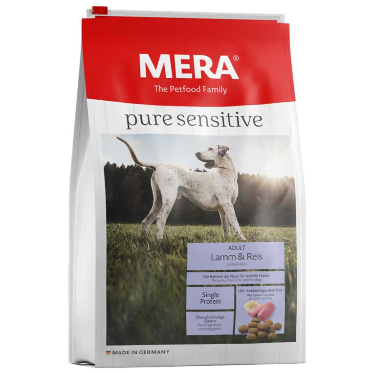 Mera - Trockenfutter - Pure Sensitive Adult Lamm & Reis Pure Sensitive Adult Lamm & Reis von Mera ist ein schmackhaftes und gesundes Trockenfutter