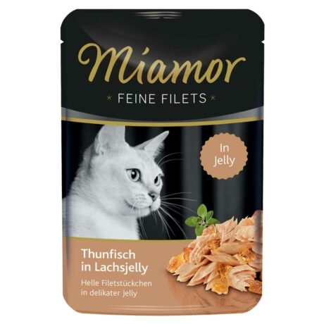 Miamor | Mit Thunfisch in Lachsjelly | Feine Filets | 24 x 100 g