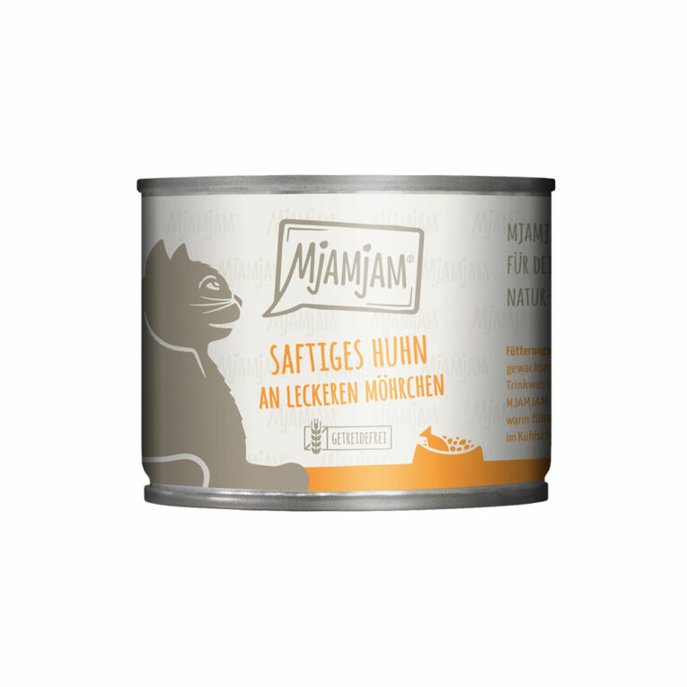 Mjamjam - Nassfutter - Saftiges Huhn (getreidefrei) Mjamjam Nassfutter Saftiges Huhn an leckeren Möhrchen bietet alles