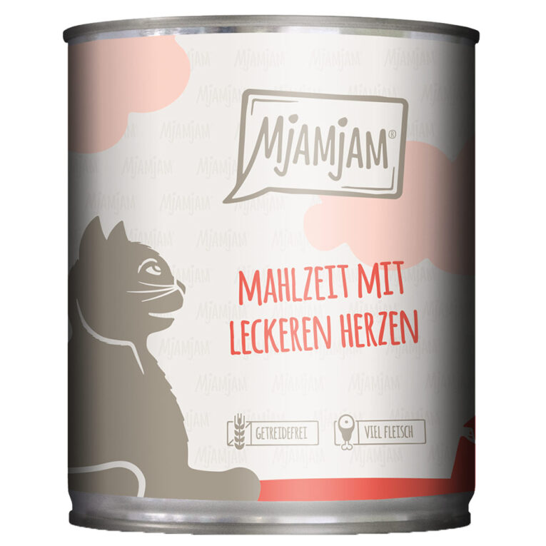 Mjamjam - Nassfutter - Mahlzeit mit leckeren Herzen (getreidefrei) Mjamjam Nassfutter Mahlzeit mit leckeren Herzen bietet alles