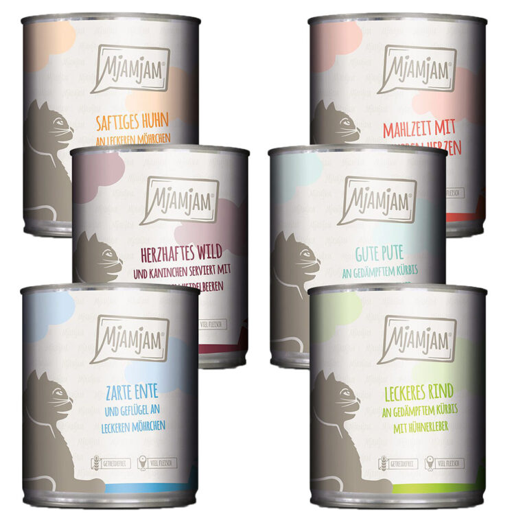 Mjamjam - Nassfutter - Mixpaket leckere Mahlzeiten Wild