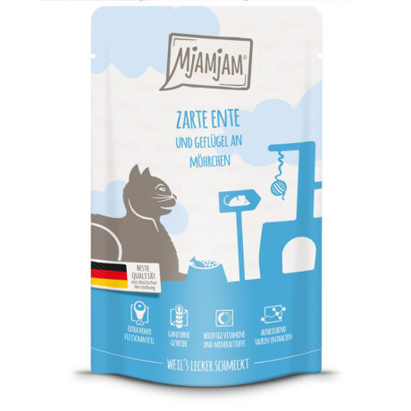 Mjamjam | Quetschies Zarte Ente und Geflügel | Mahlzeit | 24 x 125 g