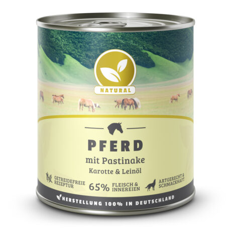 Natural | Pferd mit Pastinake, Karotte und Leinöl | 12 x 800 g