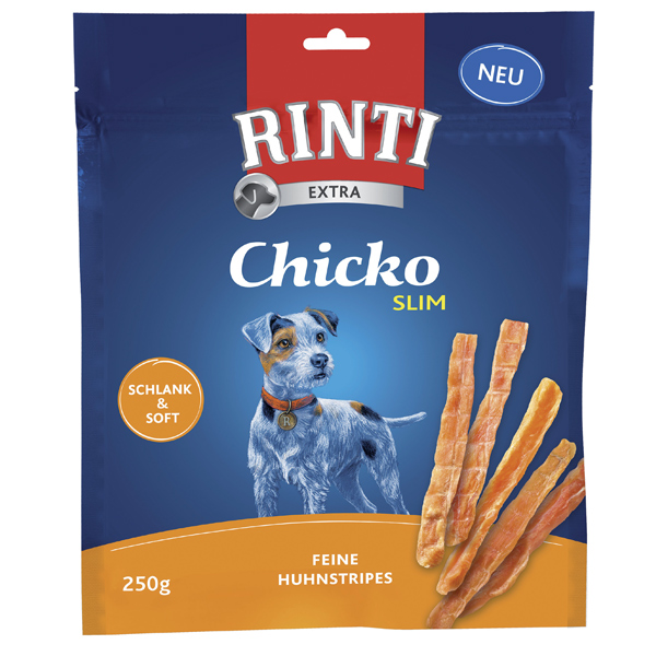 Rinti - Kausnack - Extra Chicko Slim Feine Hühnerstreifen Snacks und kleine Belohnungen zwischendurch gehören für Sie und Ihren Liebling einfach dazu - deshalb ist es umso wichtiger