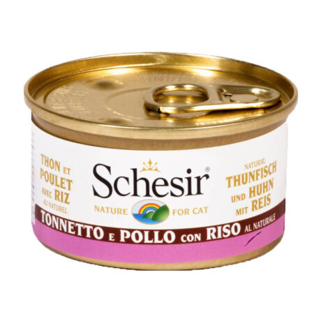 Schesir | Thunfisch, Hühnerfilet und Reis | Natural | 6 x 85 g