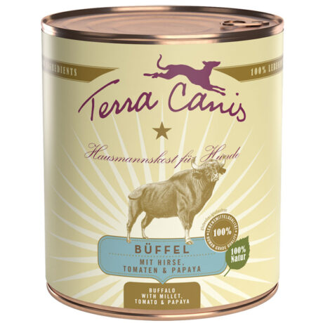 Terra Canis | Büffel mit Hirse, Tomaten & Papaya | Classic | 24 x 800 g