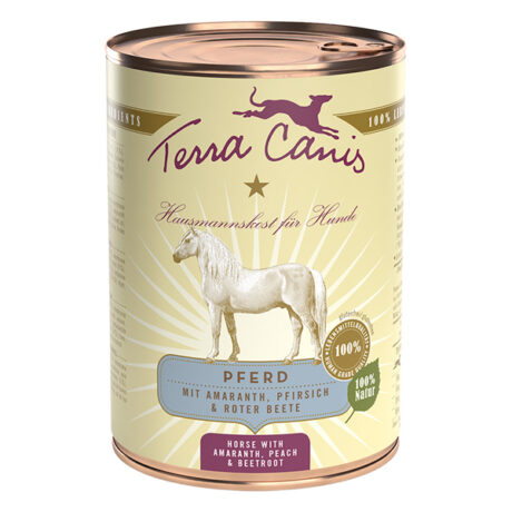 Terra Canis | Pferd mit Amaranth, Pfirsich und roter Beete | Classic | 48 x 200 g