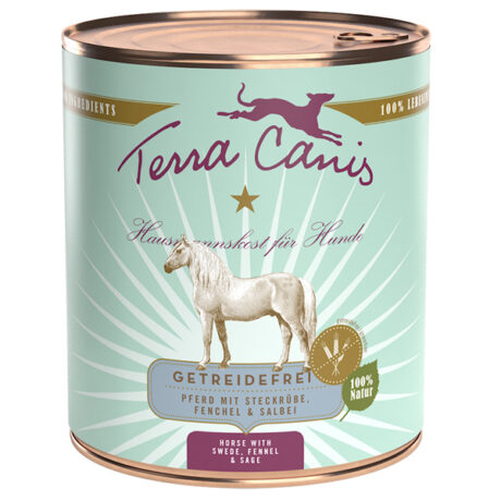 Terra Canis | Pferd mit Steckrübe, Fenchel und Salbei | Getreidefrei | 24 x 800 g