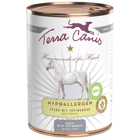 Terra Canis | Pferd mit Topinambur | Hypoallergen | 12 x 400 g