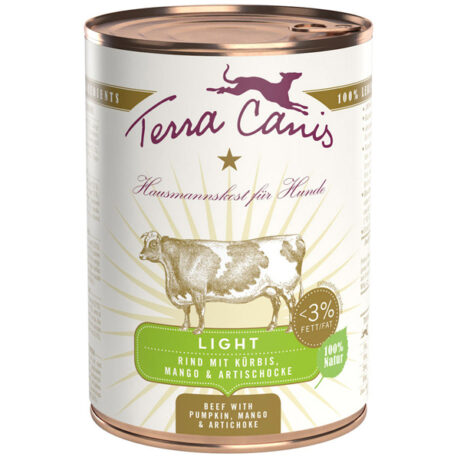 Terra Canis | Light Rind mit Kürbis, Mango und Artischocke | Light | 12 x 400 g