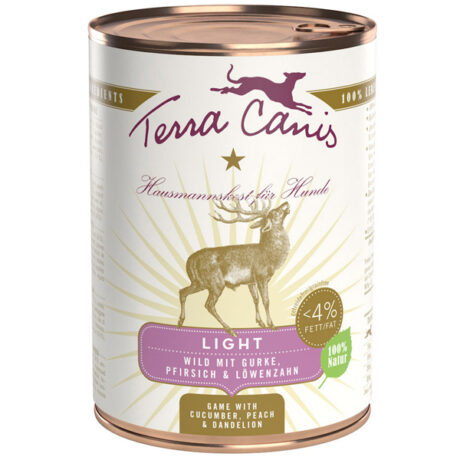 Terra Canis | Light Wild mit Gurke, Pfirsich und Löwenzahn | Light | 12 x 400 g