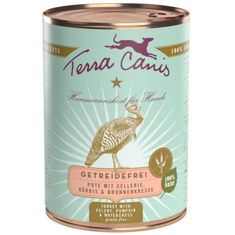 Terra Canis | Pute mit Sellerie, Kürbis & Brunnenkresse | Getreidefrei | 48 x 200 g