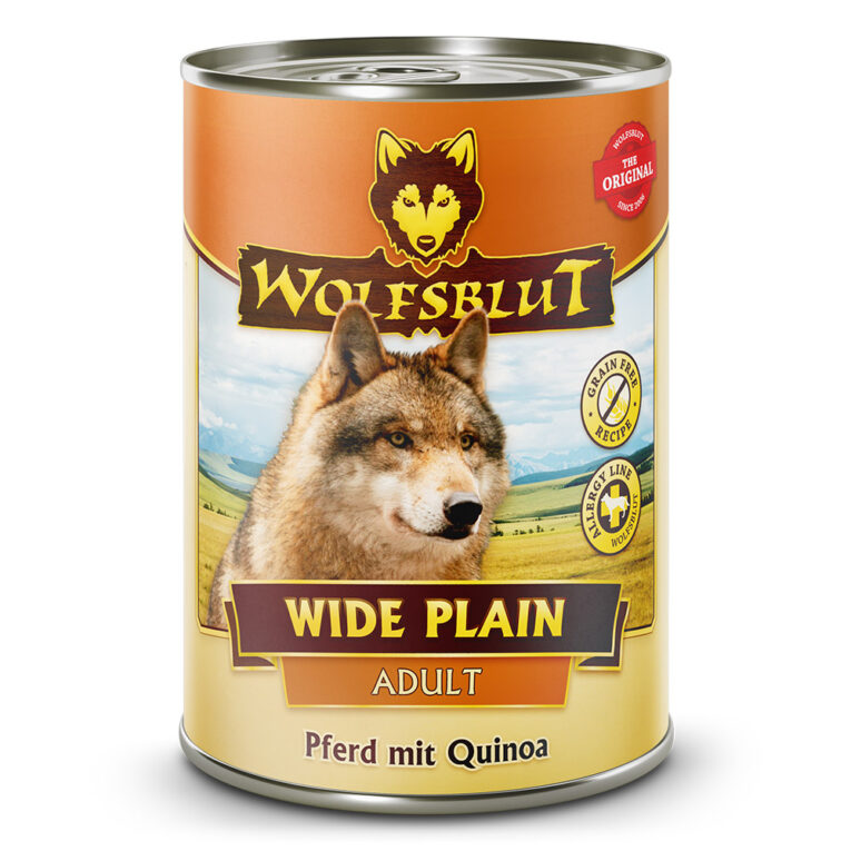 Wide Plain Quinoa - Pferd mit Quinoa Die Rezeptur von WIDE PLAIN QUINOA Nassfutter verbindet die Nahrung des Wolfs mit den neuesten wissenschaftlichen Erkenntnissen über richtige Hundeernährung. In den Rocky Mountains Nordamerikas