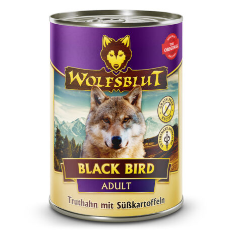 Wolfsblut | Black Bird - Truthahn mit Süßkartoffeln | Adult | 24 x 395 g