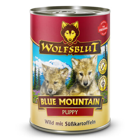 Wolfsblut | Blue Mountain - Wild mit Süßkartoffeln | Puppy | 12 x 395 g