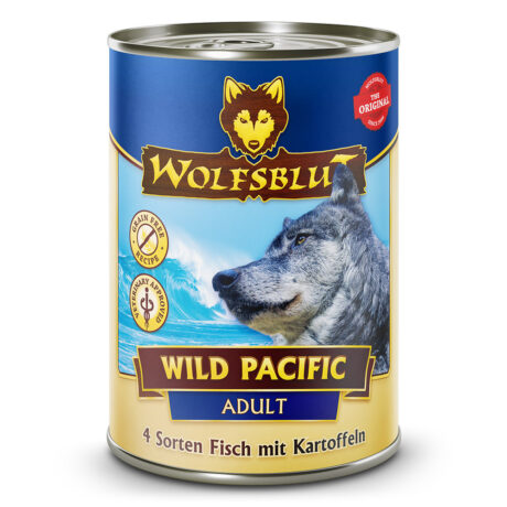 Wolfsblut | Wild Pacific - 4 Sorten Fisch mit Kartoffeln | Adult | 12 x 395 g