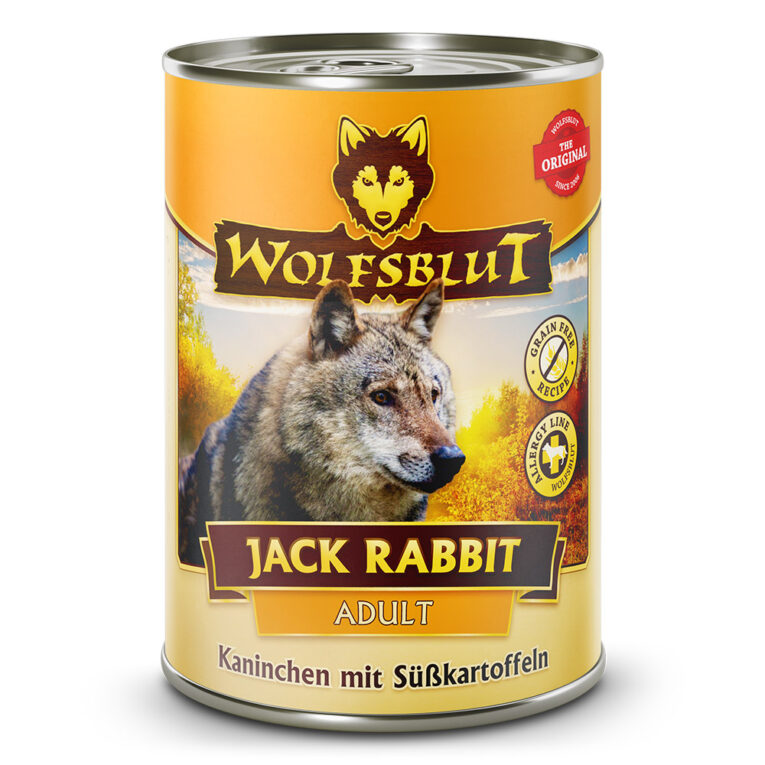 Jack Rabbit - Kaninchen mit Süßkartoffeln Die Rezeptur von JACK RABBIT Nassfutter verbindet die Nahrung des Wolfs mit den neuesten wissenschaftlichen Erkenntnissen über richtige Hundeernährung. In den Rocky Mountains Nordamerikas