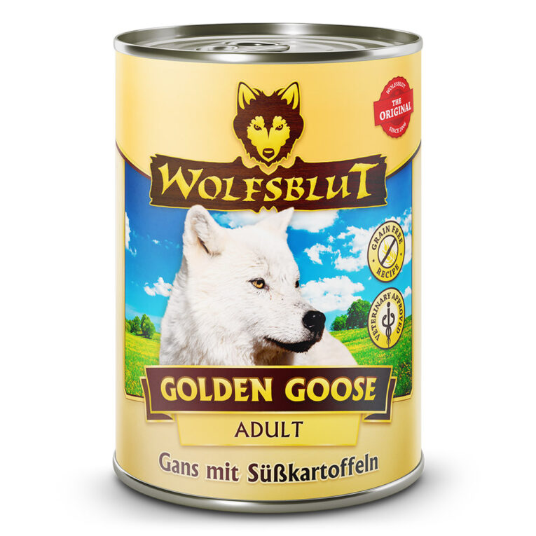 Golden Goose - Gans mit Süßkartoffeln Die Rezeptur von GOLDEN GOOSE Nassfutter verbindet die Nahrung des Wolfs mit den neuesten wissenschaftlichen Erkenntnissen über richtige Hundeernährung. In den Rocky Mountains Nordamerikas