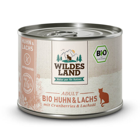 Wildes Land | Huhn und Lachs mit Cranberries und Lachsöl | BIO Adult | 200 g