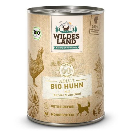 Wildes Land | Huhn mit Kürbis & Zucchini | BIO Adult | 6 x 400 g