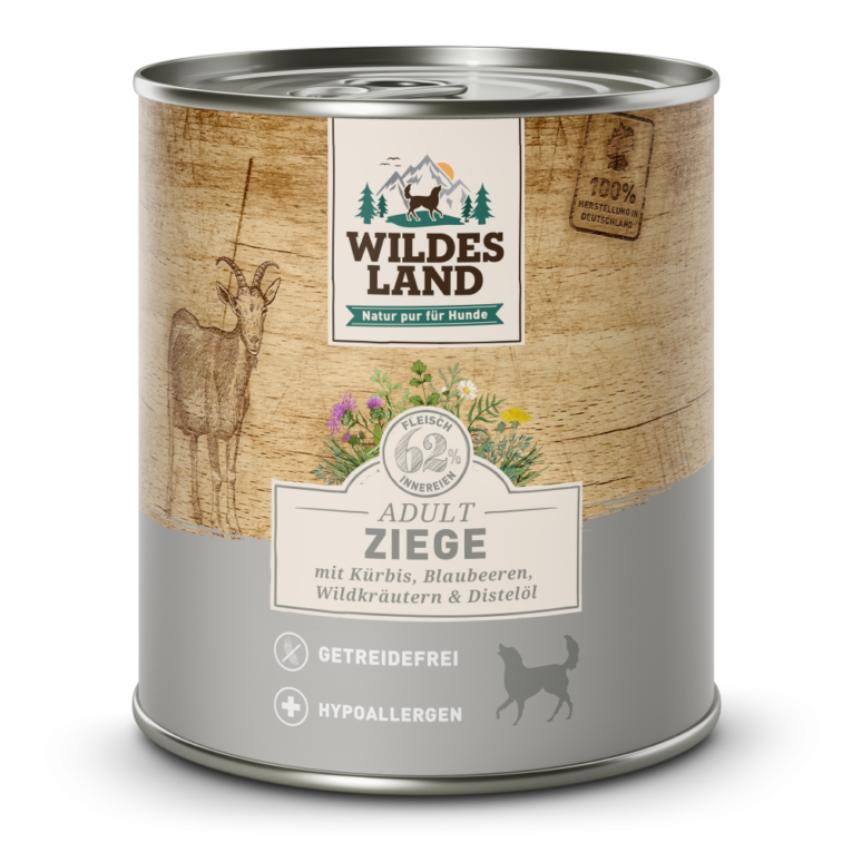 Wildes Land - Nassfutter - Ziege mit Kürbis