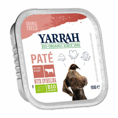 Yarrah | Bio-Patè mit Rind & Spirulina | 24 x 150 g