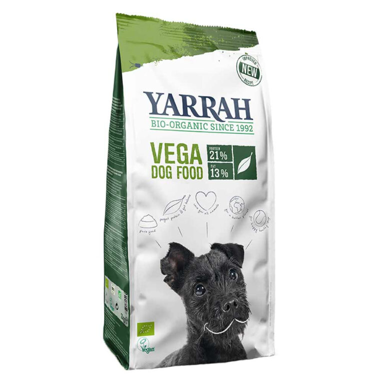 Yarrah - Trockenfutter - Bio Vega vegetarisch / vegan Bio Vega von Yarrah bietet ein ausgewogenes Trockenfutter für alle ausgewachsenen Hunde. Dank der 100% veganen Zutaten
