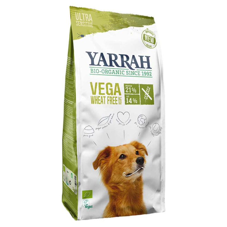 Yarrah - Trockenfutter - Bio Vega Wheat Free vegetarisch / vegan Bio Vega Wheat Free von Yarrah bietet ein ausgewogenes und veganes Trockenfutter für alle ausgewachsenen Hunde. Dank der weizenfreien Rezeptur