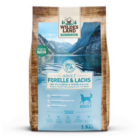 Wildes Land | Forelle und Lachs mit Kartoffeln und Wildkräutern | Classic Adult | 1 kg