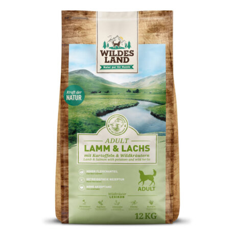 Wildes Land | Lamm und Lachs mit Kartoffeln und Wildkräutern | Classic Adult | 2 x 12 kg