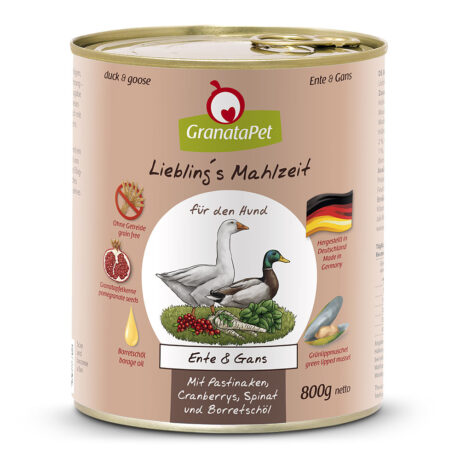 GranataPet | Ente & Gans | Liebling's Mahlzeit | 24 x 800 g