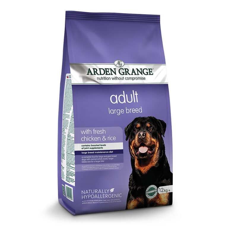 Arden Grange Adult Large Breed mit frischem Huhn & Reis Arden Grange Large Breed hebt sich durch eine größere Krokettengröße von den üblichen Sorten ab. Eine ausgewogene