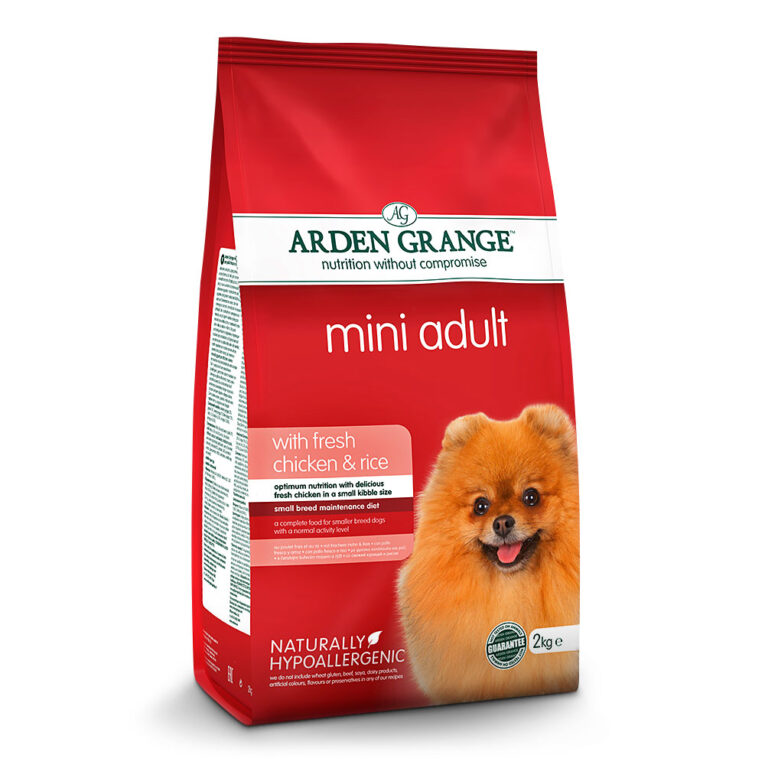 Arden Grange Mini Adult mit frischem Huhn & Reis Für die kleinen Vierbeiner finden Sie hier von Arden Grange ein hochqualitatives Alleinfuttermittel. Viel frisches Huhn macht das Futter nicht nur schmackhaft
