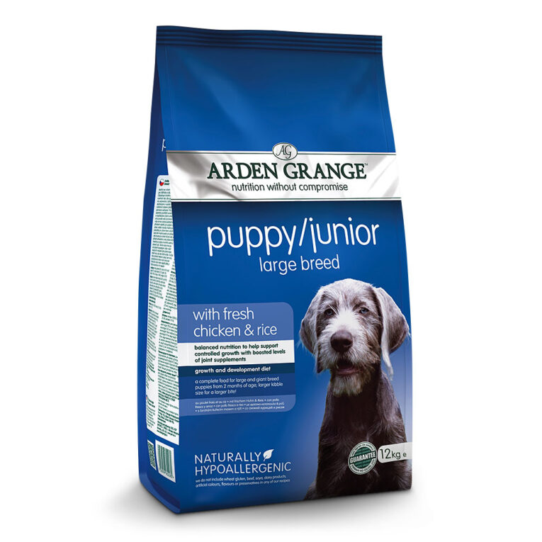 Arden Grange Puppy / Junior Large Breed mit frischem Huhn & Reis Laufen ist die Natur des Hundes! Besonders große Hunderassen bedürfen deshalb einer erhöhten Aufmerksamkeit auf die Gelenkunterstützung. Wer einmal so groß werden will