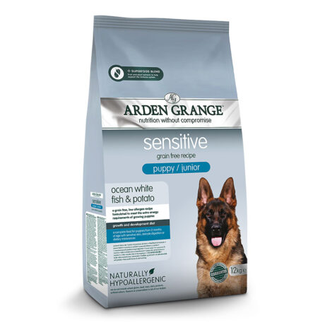 Arden Grange | Puppy / Junior Ozeanischer Weißfisch & Kartoffel getreidefrei | Sensitive | 12 kg
