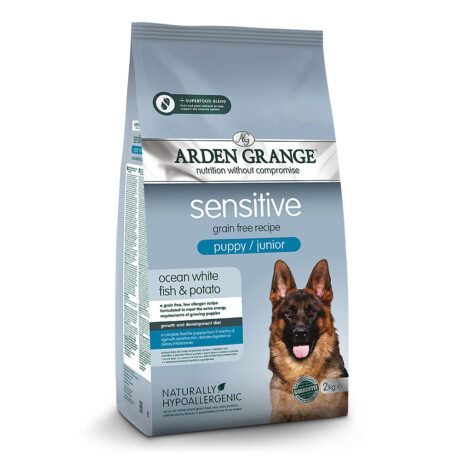 Arden Grange | Puppy / Junior Ozeanischer Weißfisch & Kartoffel getreidefrei | Sensitive | 2 kg