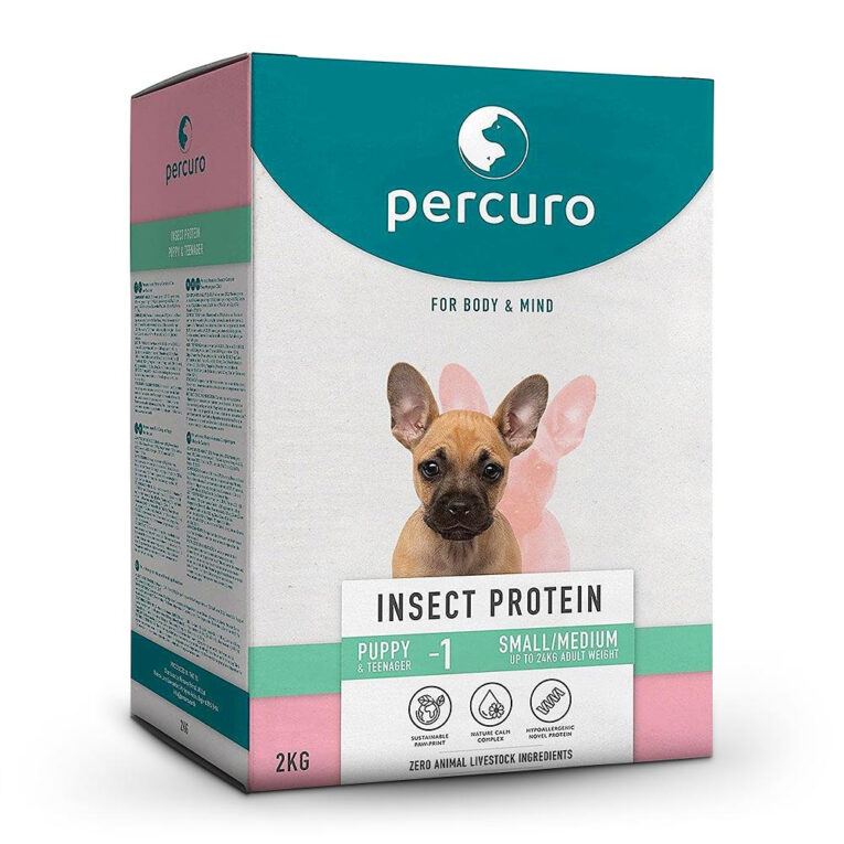 Percuro Insect Protein Puppy Small/Medium Breed Ein komplettes und natürliches Trockenfutter für ausgewachsene Hunde kleiner Rassen