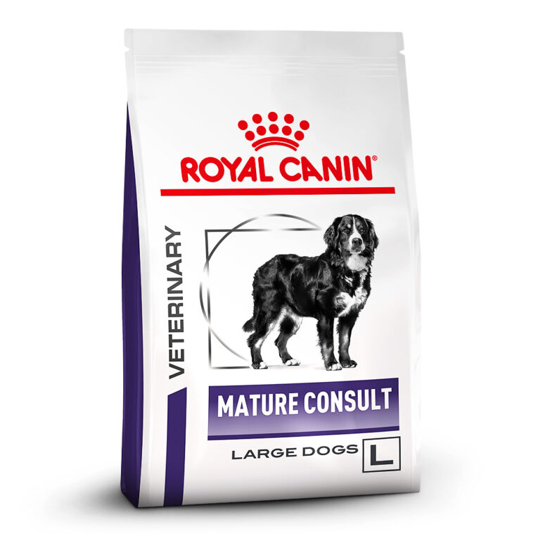 ROYAL CANIN® Veterinary MATURE CONSULT LARGE DOGS Trockenfutter für Hunde Unterstützen Sie Ihren großen Hund während des Alterungsprozesses - mit ROYAL CANIN® Mature Consult Large Dogs. ROYAL CANIN® Mature Consult Large Dogs ist eine ausgewogene Gesundnahrung