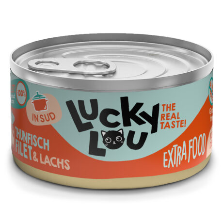 Lucky Lou | Thunfisch & Lachs in Brühe | Extra Food | 72 x 70 g
