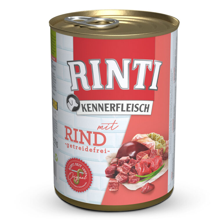 Rinti - Nassfutter - Kennerfleisch Geflügelherzen (getreidefrei) Das Nassfutter Kennerfleisch von Rinti ermöglicht eine natürliche und ausbalancierte Ernährung