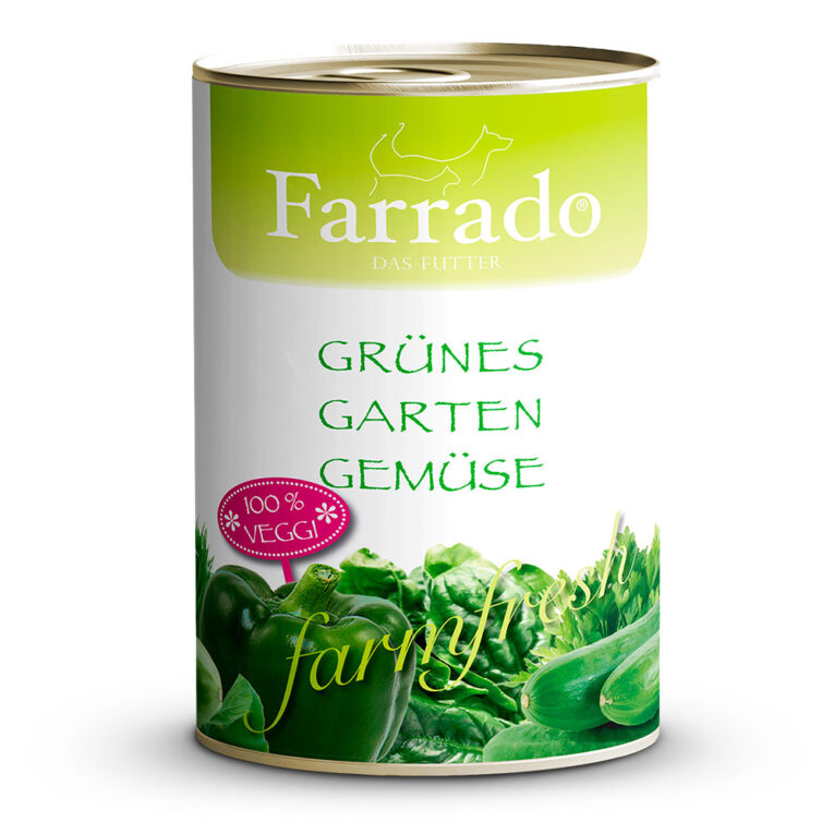 Farrado - Ergänzungsfutter - Grünes Gartengemüse (getreidefrei) Das Grüne Gartengemüse von Farrado stellt eine gesunde