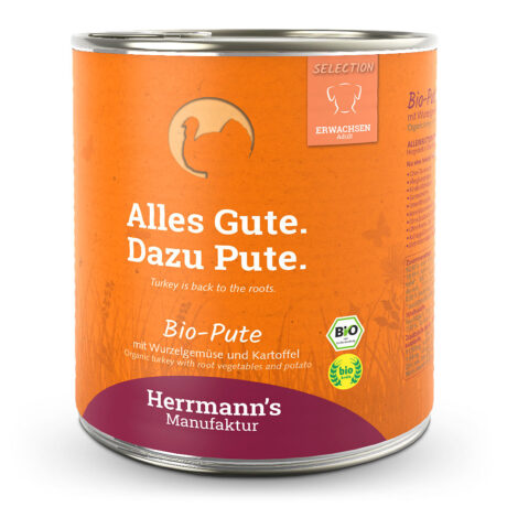 Herrmann's | Adult Bio-Pute mit Wurzelgemüse, Kartoffeln und Fenchel | Selection | 800 g