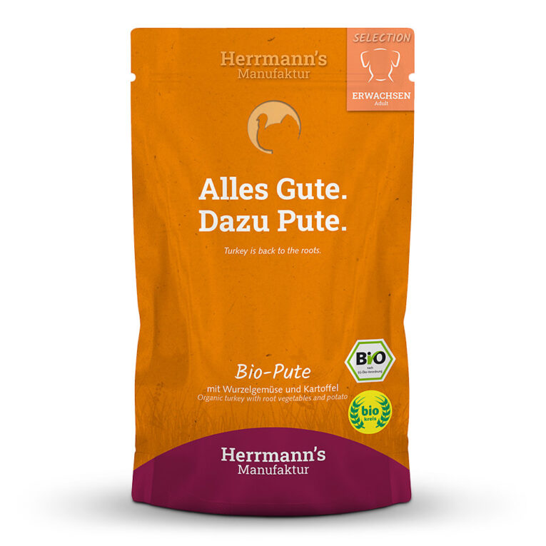 Herrmann’s - Nassfutter - Selection Erwachsen Bio-Pute mit Wurzelgemüse