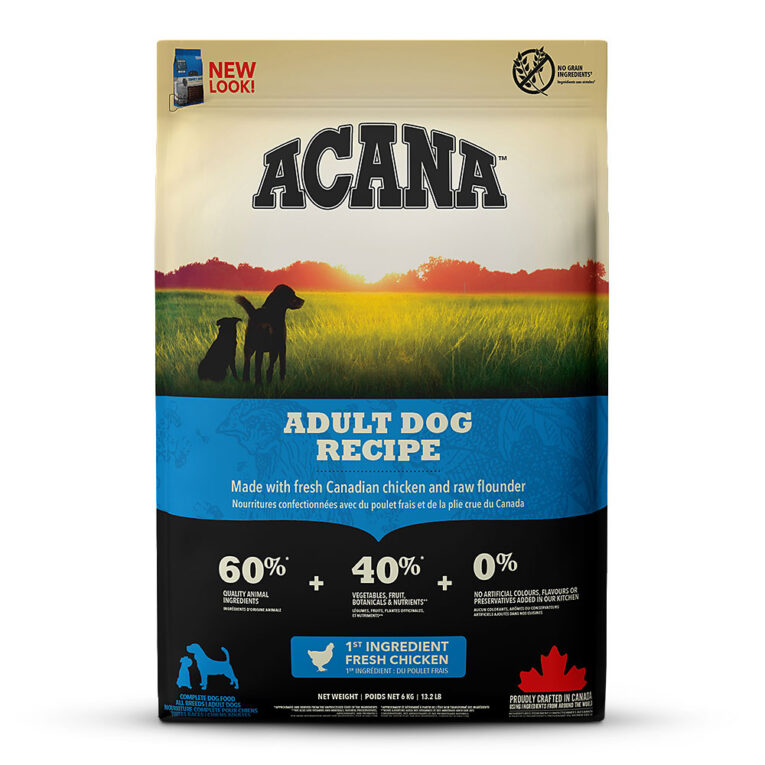Acana - Trockenfutter - Adult Dog (getreidefrei) Acana Adult Dog ist auf die Ernährung für Hunde in allen Lebensphasen abgestimmt und ist daher reich an Fleisch und Protein